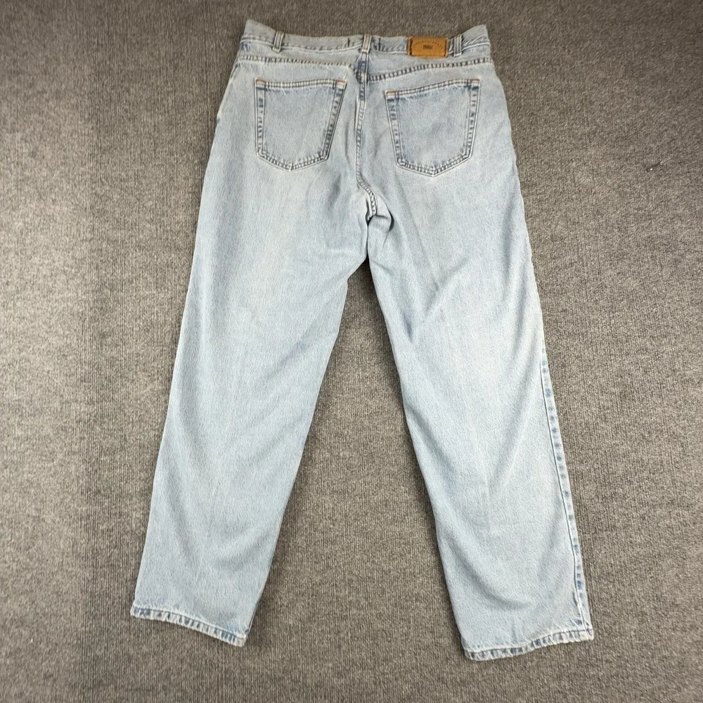 VTG County Seat Jeans Mens 34x32 Light Wash Blue Relaxed Fit Straight Leg Denim